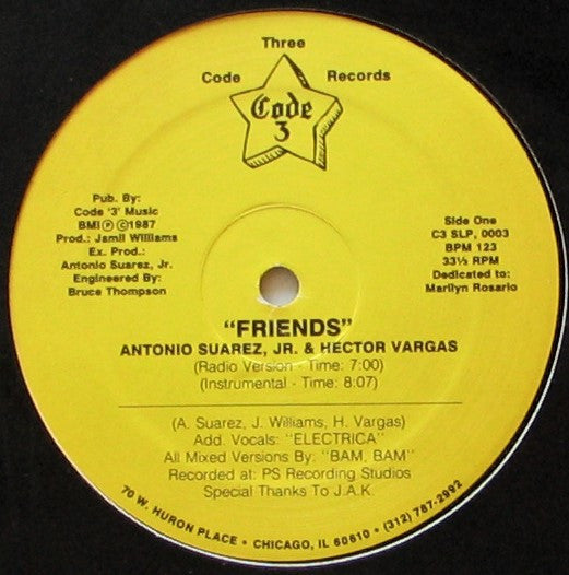 Antonio Suarez, Jr.* & Hector Vargas : Friends (12")