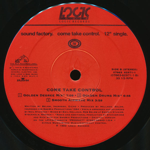 Sound Factory* : Come Take Control (12", Single)
