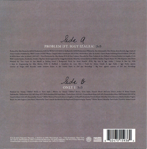 Ariana Grande : Problem (7", Single, Ltd, Pin)