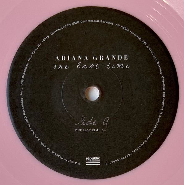 Ariana Grande : One Last Time (7", Single, Ltd, Pin)