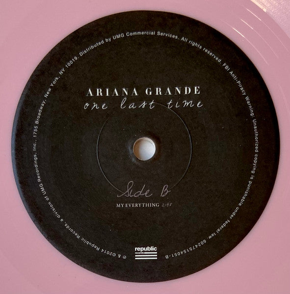 Ariana Grande : One Last Time (7", Single, Ltd, Pin)
