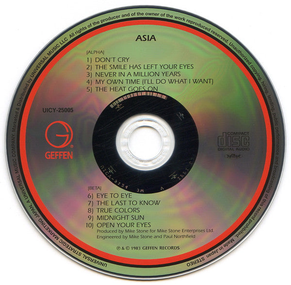 Asia (2) = エイジア* : Alpha = アルファ (CD, Album, RE, RM, SHM)