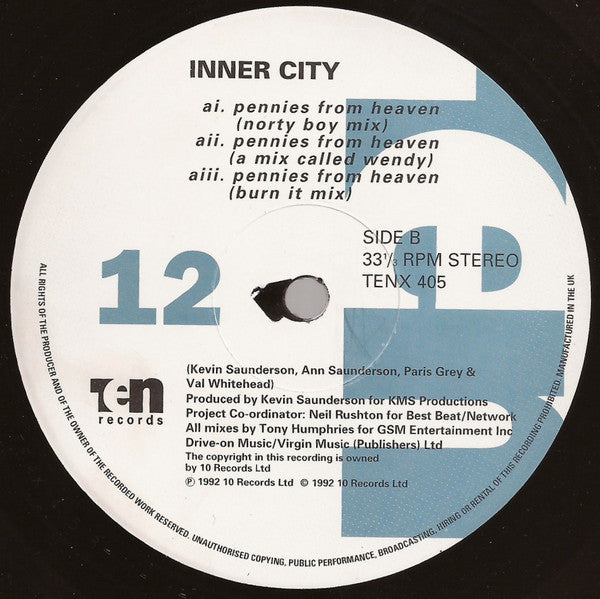 Inner City : Pennies From Heaven (12", Single)