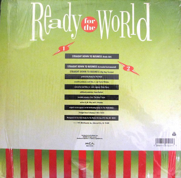 Ready For The World : Straight Down To Business (12", Single)