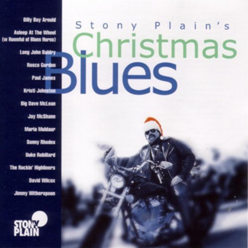 the album cover for Stony Plains Christmas Blu - Stony Plain's Christmas Blues