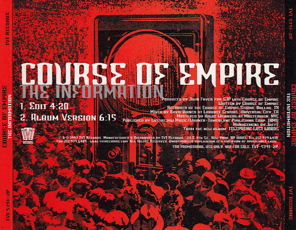 Course Of Empire : The Information (CD, Single, Promo)
