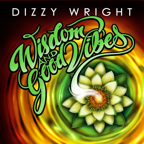 the album cover for Dizzy Wright - Wisdom and Good Vibes