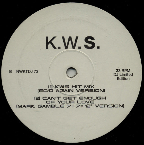 K.W.S. vs. Rhythm Quest : Can't Get Enough Of Your Love (12", Ltd, Promo)