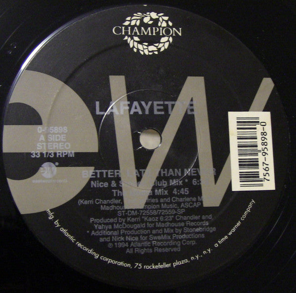 Lafayette : Better Late Than Never (12")