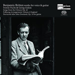 the album cover for Benjamin Britten / Gulyas,Georg / Fuchs,Ivonne - Britten: Works for Voice & Guitar