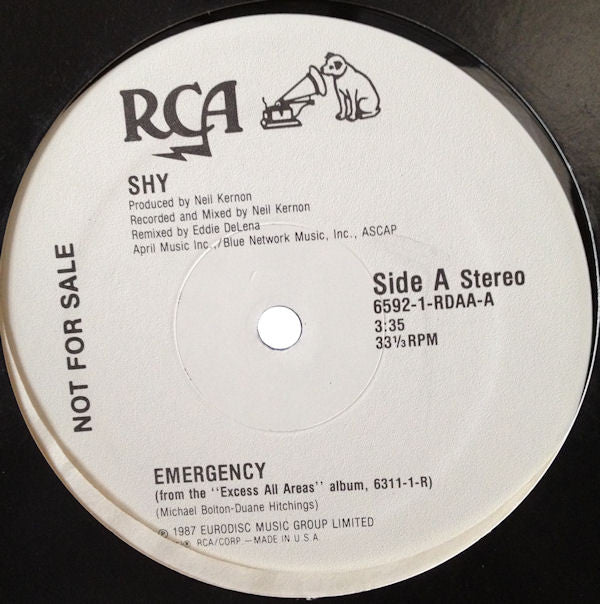 Shy (5) : Emergency (12", Promo)