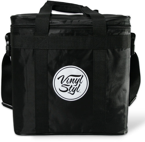 Vinyl Styl Padded Carrying Case for Records and Portable Turntables (Black)