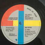 Gang Of Four : To Hell With Poverty (12")