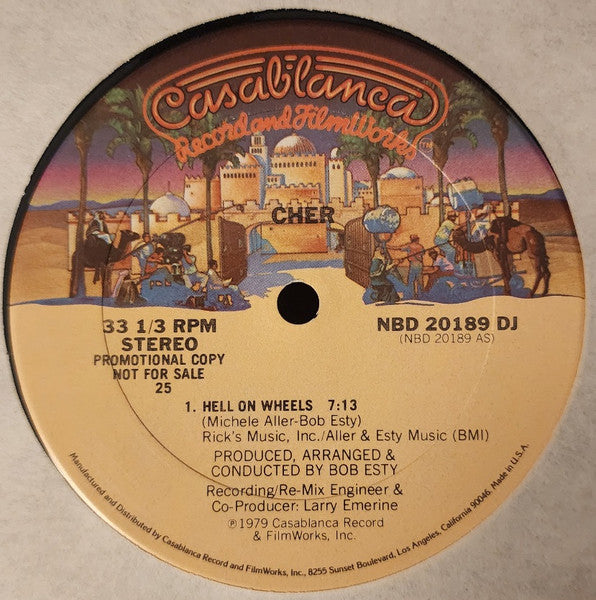 Cher : Hell On Wheels / Git Down (Guitar Groupie) (12", Single, Promo, 25)