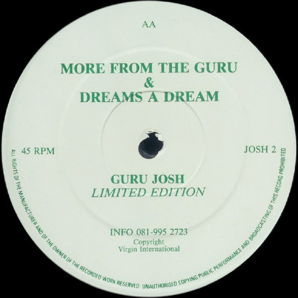 Guru Josh : Hallelujah Chorus (12", Ltd)