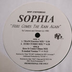 Sophia (61) : Here Comes The Rain Again (12", Promo)