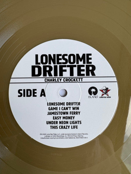 Charley Crockett : Lonesome Drifter (LP, Album, Ltd, Gol)