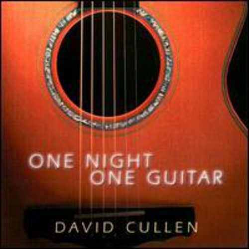 the album cover for David Cullen - One Night, One Guitar