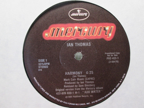 Ian Thomas (2) : Harmony (12", Promo)