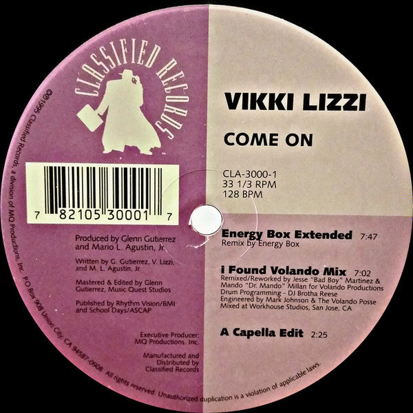 Vikki Lizzi : Come On (12")