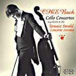the album cover for C.P.E. Bach - Cello Concertos Wq 170 171 & 172