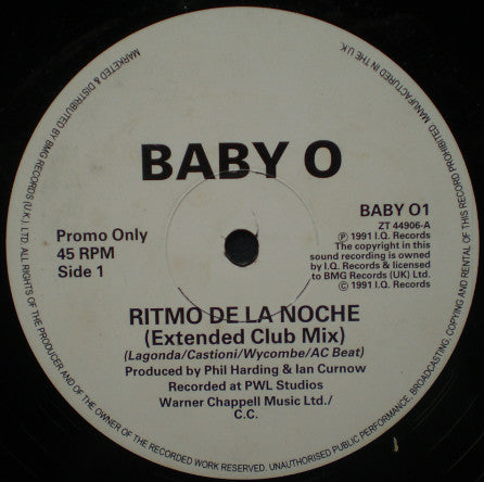 Baby O : Ritmo De La Noche (12", Promo)