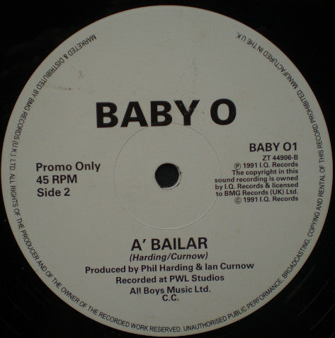 Baby O : Ritmo De La Noche (12", Promo)