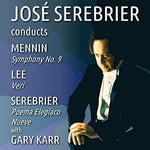 the album cover for José Serebrier - Jose Serebrier Conducts Mennin - Lee - Serebrier