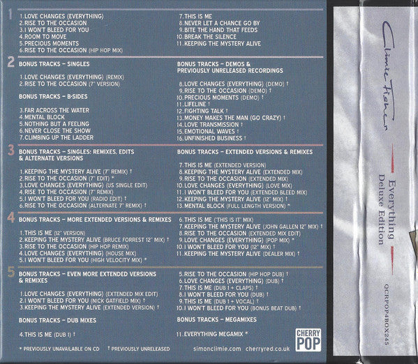 Climie Fisher : Everything (CD, Album, RE + 4xCD, Comp + Box, Dlx, RM)