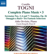 the album cover for Camillo Togni / Orvieto,Aldo / Bongelli,Fausto - Camillo Togni: Complete Piano Music 3