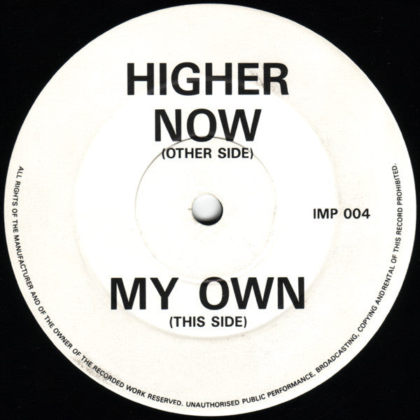DJ Seduction : Higher Now / My Own (12")