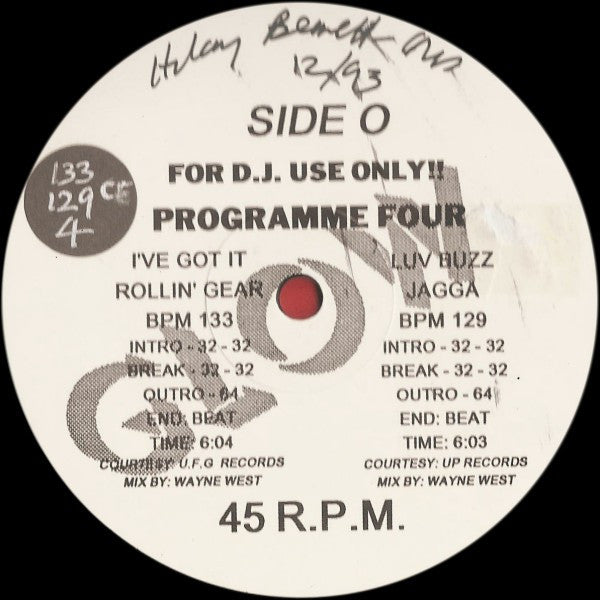 Various : Glow - Programme Number Four (2x12", Comp, Promo)
