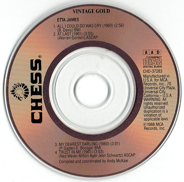 Etta James : Vintage Gold (CD, Mini, Comp)