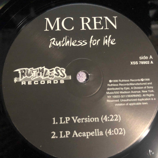 MC Ren : Ruthless For Life (12")