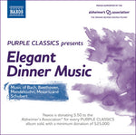 the album cover for W Mozart / Sundkvist,Petter / Toth,Istvan - Purple Classics Presents: Elegant Dinner Music
