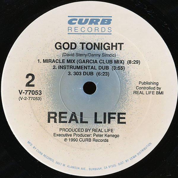 Real Life : God Tonight (12", Single)