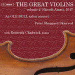 the album cover for T Augundsson / Chadwick,Roderick - Great Violins: Niccol0 Amati 1647 Vol. 1