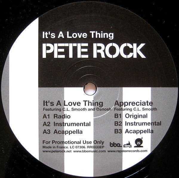 Pete Rock : It's A Love Thing (12", EP, Promo)