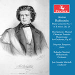 the album cover for Rubinstein / Zamparas / Bohuslav Martinu Phil - Anton Rubinstein: Piano Concerto No. 1 - Don Quixote