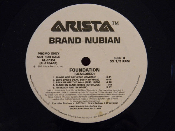 Brand Nubian : Foundation (2xLP, Album, Promo, Cen)