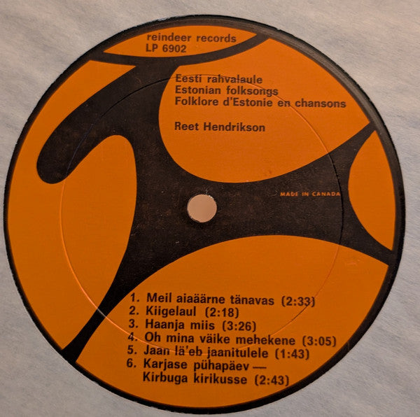 Reet Hendrikson : Reet (LP, Album, RP)