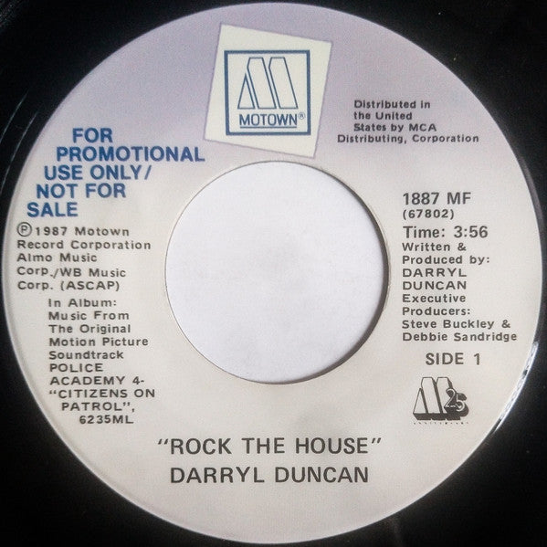 Darryl Duncan : Rock The House (7", Promo)