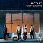 the album cover for Mozart / Van Kuijk / Favre-Bulle / Vecchion - Quatuor Van Kuijk plays Mozart
