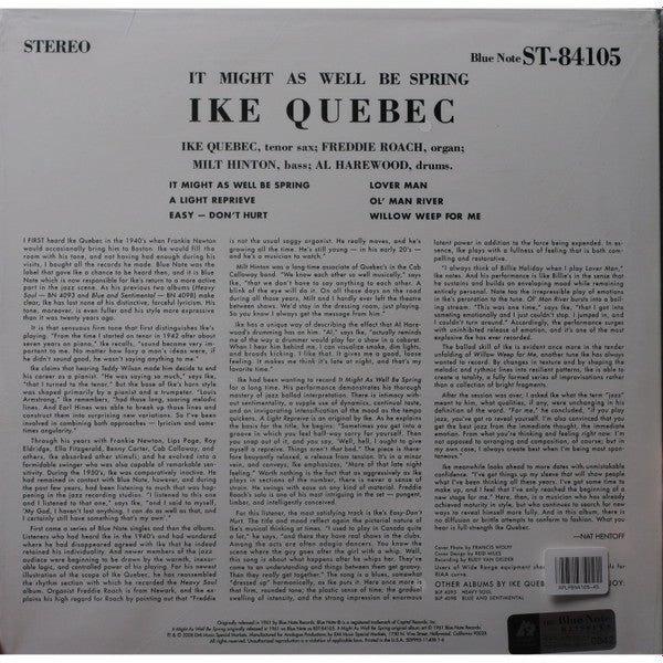 Ike Quebec : It Might As Well Be Spring (2x12", Album, Ltd, Num, RE, 180)