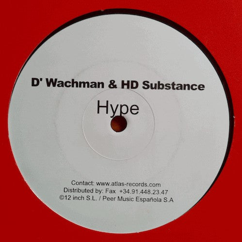D'Wachman & HD Substance : Hype (12", S/Sided)