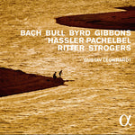 the album cover for GUSTAV LEONHARDT - Harpsichord Music By Bach Bull Byrd Gibbons Hassle