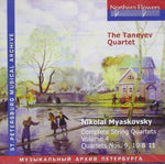 the album cover for Taneyev Quartet - N. Miaskovsky - Complete String Quartets 4