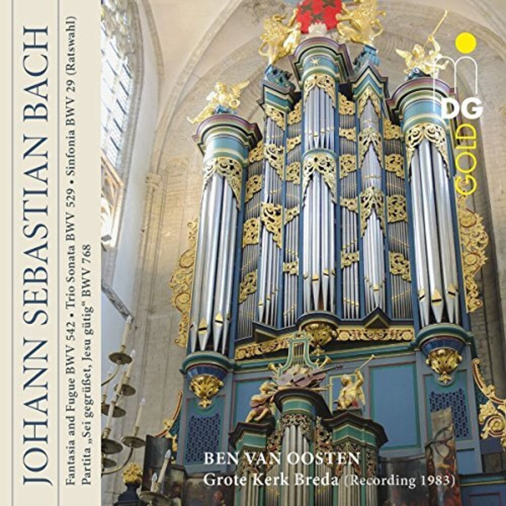 the album cover for Bach / Van Ben Oosten - Fantasia & Fugue BWV 542 / Trio Sonata BWV 529