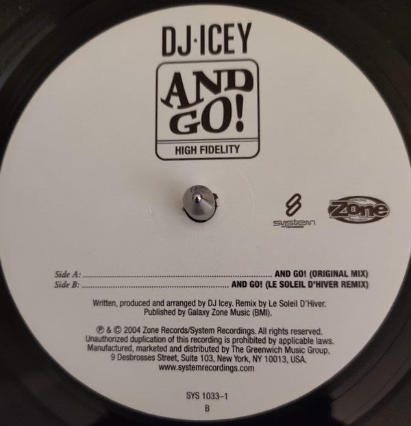 DJ Icey : And Go! (12")