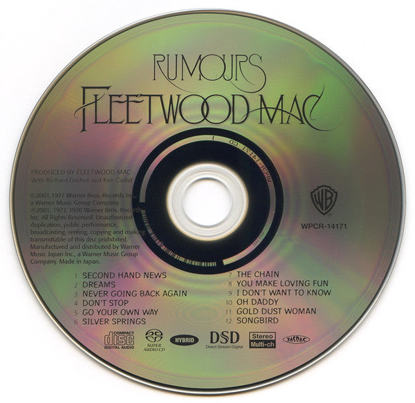 Fleetwood Mac = フリートウッド・マック* : Rumours = 噂 (SACD, Hybrid, Multichannel, Album, RE, RM)